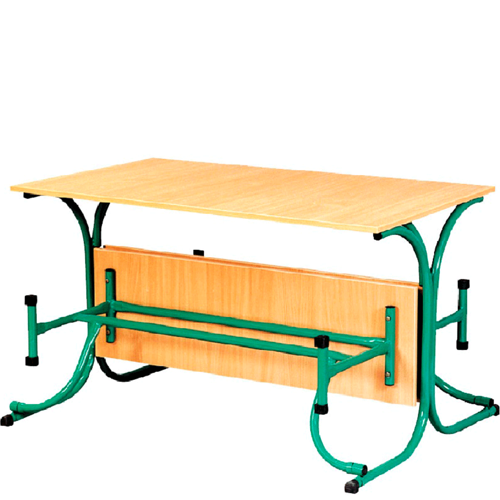 Стіл для їдальні з розкладними лавами " Промінь"